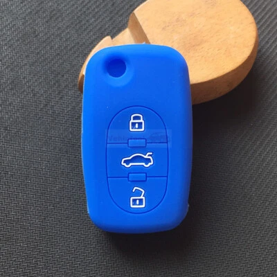 Funda Silicona Llavero Inteligente Control Remoto 3 Botones Ajuste Audi A3 A4 A6 Q3 Llavero  Foto 1 de 4