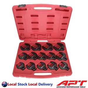 APT Taiwan 1/2" Dr Crowfoot Spanner Matric Flare Nut Wrench Set Cr-Mo 27-50mm - Picture 1 of 6