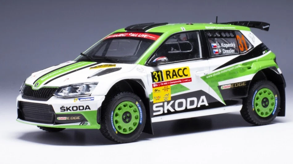 Ixo Model SKODA FABIA R5 N.31 RALLY CATALUNYA 2018 KOPECKY-DRESLER 1 24