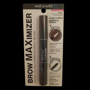 WET N WILD BROW MAXIMIZER DUO Buildable Powder + Extreme Hold Gel NEUTRAL BROWN - Picture 1 of 23