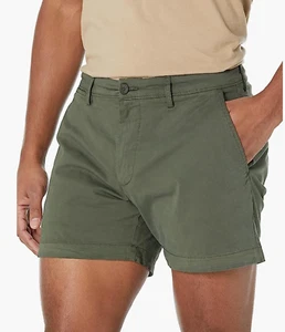 Herren Slim-Fit 7" Flat-Front Komfort Stretch Chino Short 38 dunkelgrün  - Bild 1 von 19
