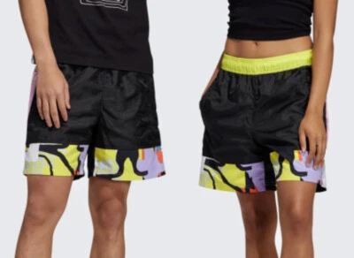 ADIDAS Love Unites Pride Edit Black Woven Shorts Gender Neutral NEW Mens S M XL - Image 1 of 4