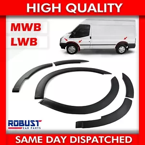 FOR FORD TRANSIT MK7 WHEEL ARCHES FENDER FLARE BLACK ABS PLASTIC (2006-2014) - Picture 1 of 12