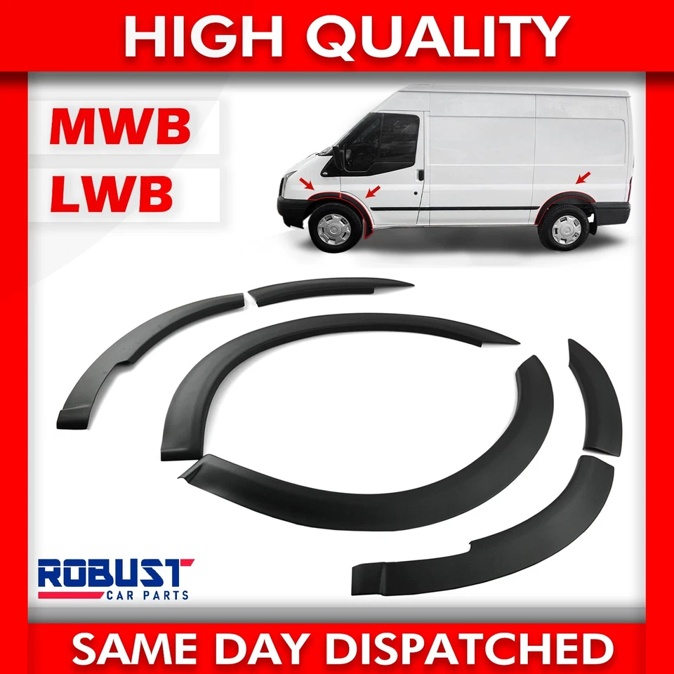 ROBUST CAR PARTS PER PASSARUOTA FORD TRANSIT MK7 FLARE NERO PLASTICA ABS (2006-2014)