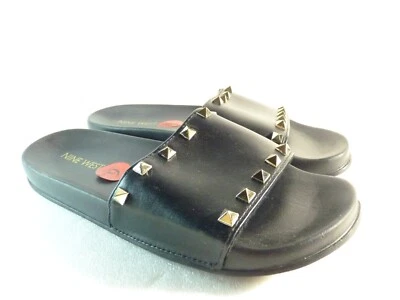 Nine West Mujer Zapatos Sandalia Negro Tachonado Cuña Slide Talla 6 SKU 10593 Foto 1 de 4