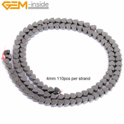 Corazón Metálico Recubierto Hematita Reflejo Cuentas Sueltas Fabricación de Joyería Hilo 15" Foto 1 de 4