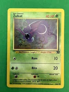 Zubat - 70/82 - Team Rocket - Pokemon Card - Unlimited Edition - NM - Picture 1 of 2