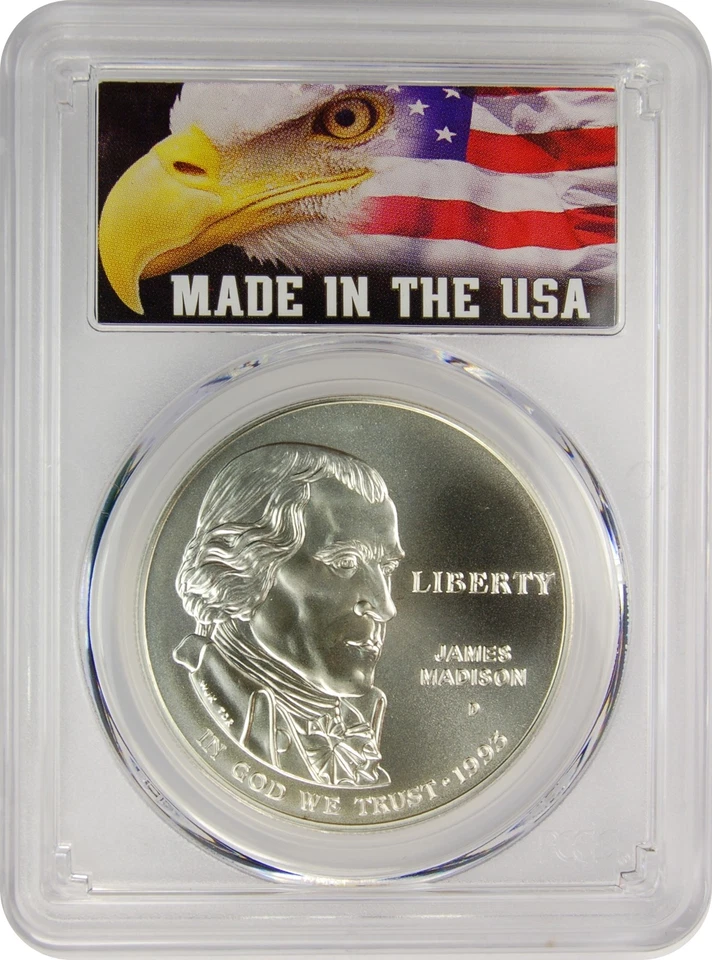 1993-D PCGS MS69 Madison Dollar (USA Label) - Image 1 of 1