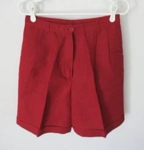 Petite Sophisticate burgundy at waist dress shorts 7-1/2" inseam *Sz 8P* - Picture 1 of 5