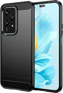 COVER CARBON PER HONOR 200 LITE CUSTODIA NERA OPACA MORBIDA PROTEZIONE ANTIURTO - Zdjęcie 1 z 16