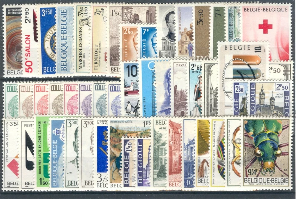 BE - BELGIUM 1971 complete year set  MNH - Image 1 of 1