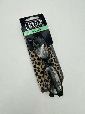 Foster Grant Lesebrille mit Leopardentasche - UVP 15,99£ - +1,50 +2,00 +2,50