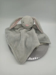 2020 Carter's Gray Bunny Rabbit Pink Ears Plush Lovey Security Blanket #67781 - Picture 1 of 6