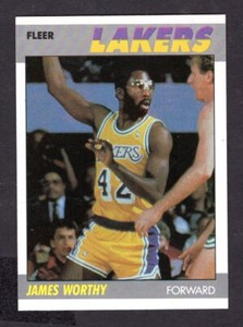 1987/88 FLEER JAMES WORTHY CARD NO:130 MINT CONDITION
