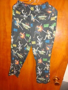 BOY'S BLACK STAR WARS CLONE WARS FLANNEL PAJAMA PANTS-SIZE MEDIUM - Picture 1 of 3