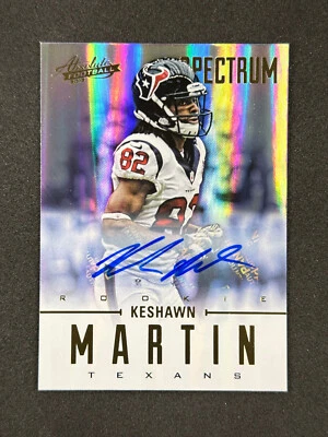 2012 Absolute Spectrum Rookie Auto Gold #153 Keshawn Martin RC /299 HOU Texans - Image 1 of 2