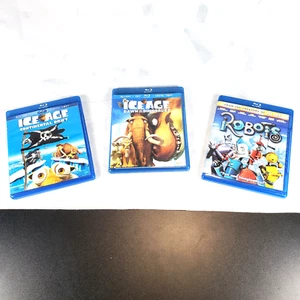 Blue Ray Lot of 3 Titles:  Ice Age I, Ice Age II, Robots. - Picture 1 of 7