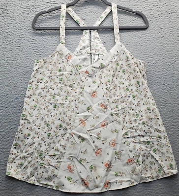 LC Lauren Conrad Tank Top Womens Small Multi Floral Sleeveless V-Neck Strappy - Image 1 of 4
