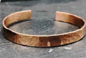 1 Stück Reinkupfer Armreif, Damen Armband Manschette, Heilarmreifen, Hammermanschette - Bild 1 von 7