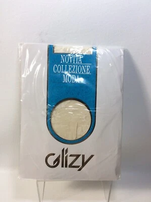 Norma Della Legge Ivory Texture Garden Print Glizy Pantyhose Sz M Italy NIP - Image 1 of 4
