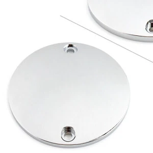 Cubierta de puntos abovedados plateados de 2 agujeros Softail Bigtwin para temporizador de encendido Harley - Imagen 1 de 10