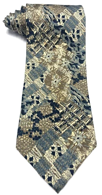 Corbata Lord & Taylor de seda lavada a la arena (corta) hecha en EE. UU. Corbata con patrón floral para hombres Foto 1 de 4