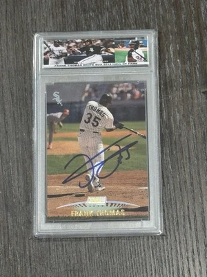 Frank Thomas White Sox 1999 Topps Stadium Club Custom Slabbed SIGNED AUTO CARD - Image 1 of 2