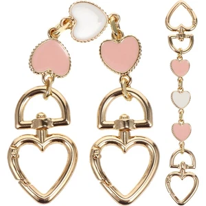  2 Pcs Extension for Purse Strap Heart Chain Bag Extender Crossbody - Picture 1 of 12