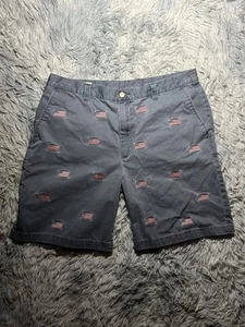 Pantalones Cortos Bordados 4 de Julio - Orvis 100% Algodón 38W - Imagen 1 de 5