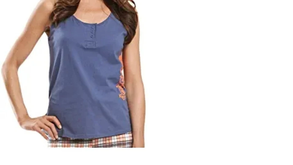 Camiseta sin mangas Woolrich Clothespin Henley para mujer nueva con etiquetas (talla mediana) Foto 1 de 1