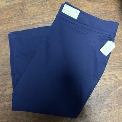Pantalones al tobillo St. John's Bay para mujer talla 24 azul oscuro tiro medio secretamente delgados nuevos con etiquetas Foto 1 de 4