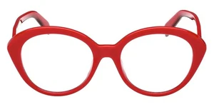 Emilio Pucci EP5223 062 Red Plastic Round Cat Eye Eyeglasses Frame 52-18-140 New - Picture 1 of 3