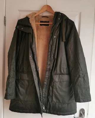 Marks and Spencer Women's Fleece Lined Trench Coat Dark Green Size 12 UK Pockets - Image 1 of 4