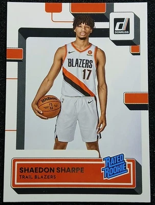 2022-23 Panini Donruss Rated Rookie Shaedon Sharpe Portland Foil SP #207 NM-MT - Image 1 of 2