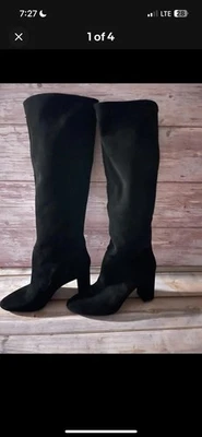 BOTAS HOLGADAS BANANA REPUBLIC TALL NEGRAS GAMUZA TALLA 8.5 NUEVAS Foto 1 de 4