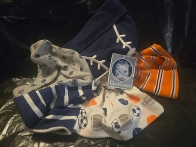PACK DE 5 GORRAS GORROS GERBER NIÑOS TEMÁTICAS DEPORTIVAS BEBÉ 0-6 MESES FÚTBOL FÚTBOL NUEVO CON ETIQUETAS Foto 1 de 4