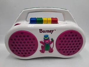 Vintage Playskool Barney The Dinosaur Cassette Tape Recorder PLAY WORKS READ - Bild 1 von 7