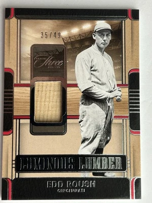 2025 Panini Three and Two Luminous Lumber Edd Roush Bat Relic /49 - Image 1 of 2