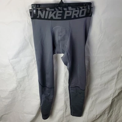 Nike Pro Hyperwarm Tights Men's Small Gray Compression Thermal Training Gym - Изображение 1 из 4