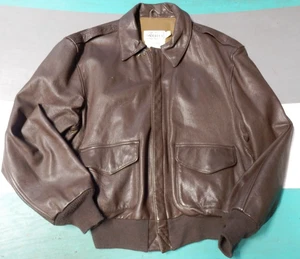 Chaqueta de Vuelo Cooper Saddlery A-2 Cuero Marrón Para Hombre 46 Regular COMO NUEVA - Imagen 1 de 3