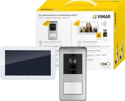 VIMAR K42945 KIT VIDEOCITOFONO MONOFAMILIARE 7" WIFI 2 FILI RFID ALIM. MULTISP. - Bild 1 von 4