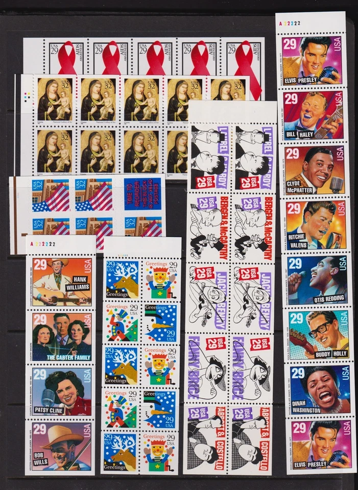 U.S. Unfolded booklet panes - FACE value $ 15.53 - Image 1 of 1