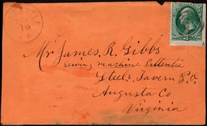 US Postal History - Fincastle Virginia VA to Steeles Tavern VA Circa 1872 Cover - Picture 1 of 2