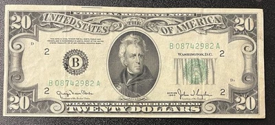 1950 Twenty Dollar Federal Reserve Note $20 Bill Better Grade #94683 - Image 1 of 2