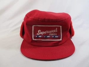 Vtg. Supersweet Feeds Red Trapper Large Hat/Cap - Picture 1 of 8