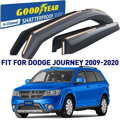 Protectores de lluvia viseras de ventilación sombra para Dodge Journey 2009-2020 irrompible Foto 1 de 4