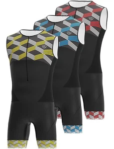 Traje de triatlón para hombre - compresión acolchada para nadar, andar en bicicleta y correr - Imagen 1 de 16