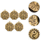  5 Pcs Pendant Amulet Bracelet Charm Bagua Mirror Protection Decorate Vintage
