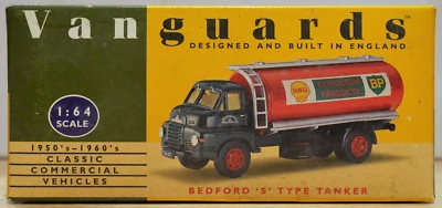 Vanguards by Lledo 1:64 VA7001 Bedford 'S' Type Tanker Shell-BP - NMIB - Image 1 of 4