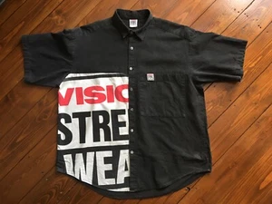 Vintage 1988 Original Vision Street Wear short sleeve button up shirt, black M - Picture 1 of 10